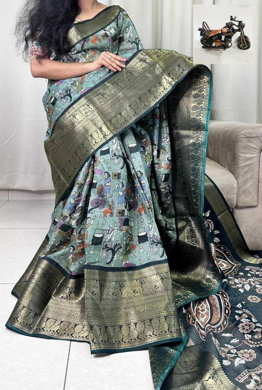 YNF KOTA SILK RWC LIGHT SAREES WHOLESALE PRINTED KOTA DORIA LADIES SAREES MANUFACTURER